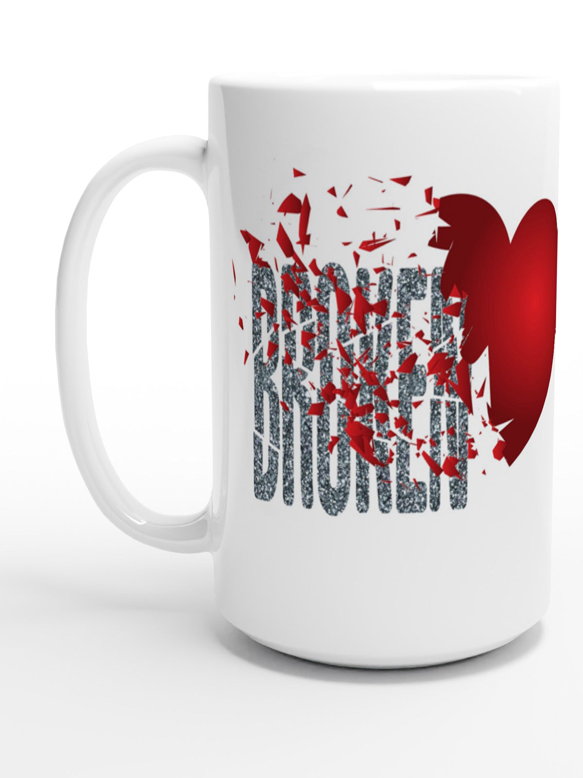 Broken Heart - White Ceramic Mug